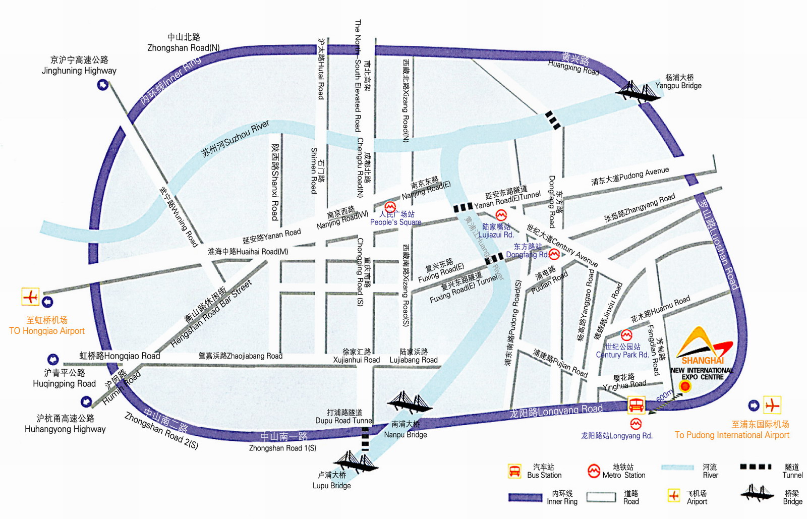 上海新国际博览中心交通图