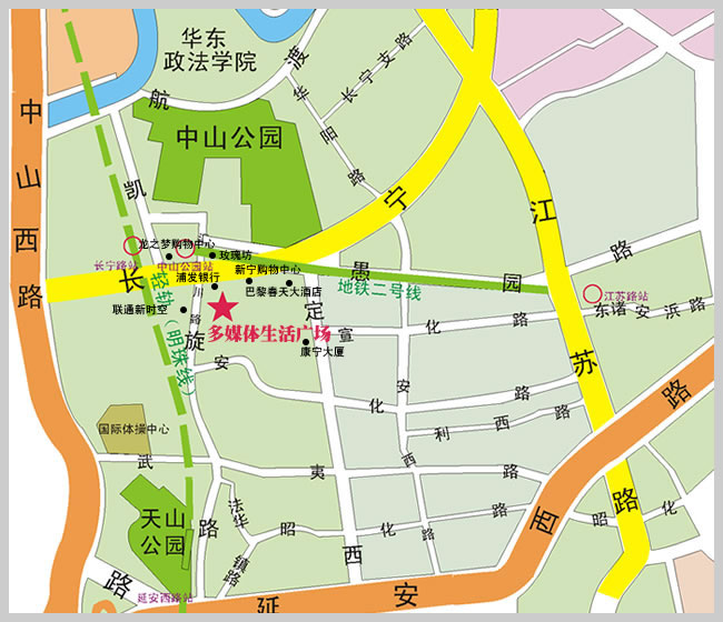 上海多媒体生活广场会展中心交通图