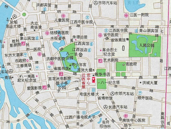 江西省展览中心交通图