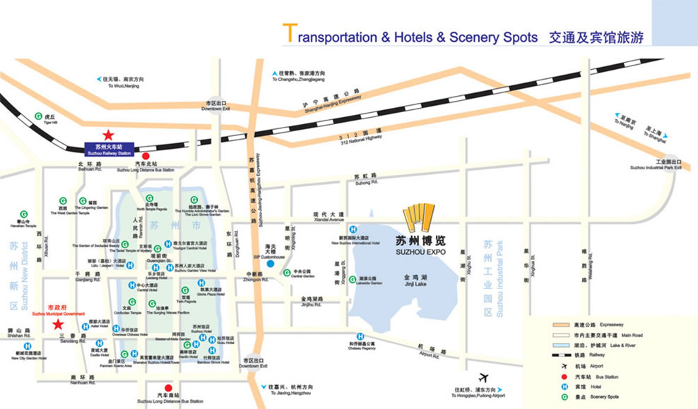 苏州国际博览中心交通图
