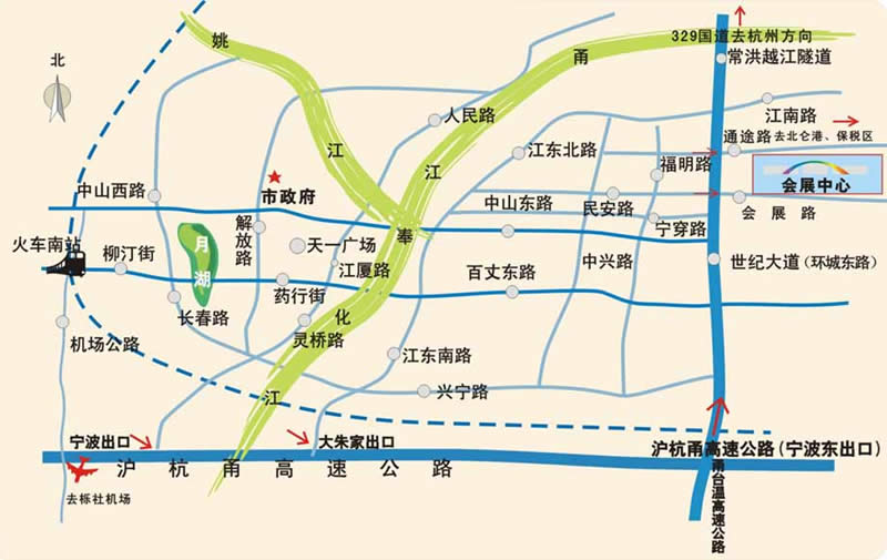 宁波国际会展中心交通图