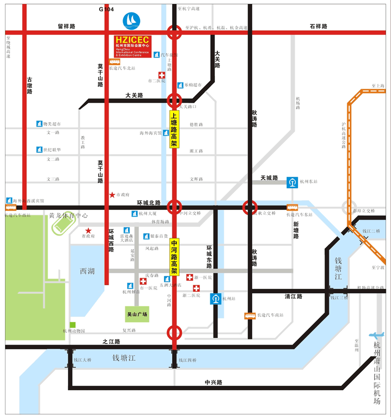 杭州市国际会展中心交通图